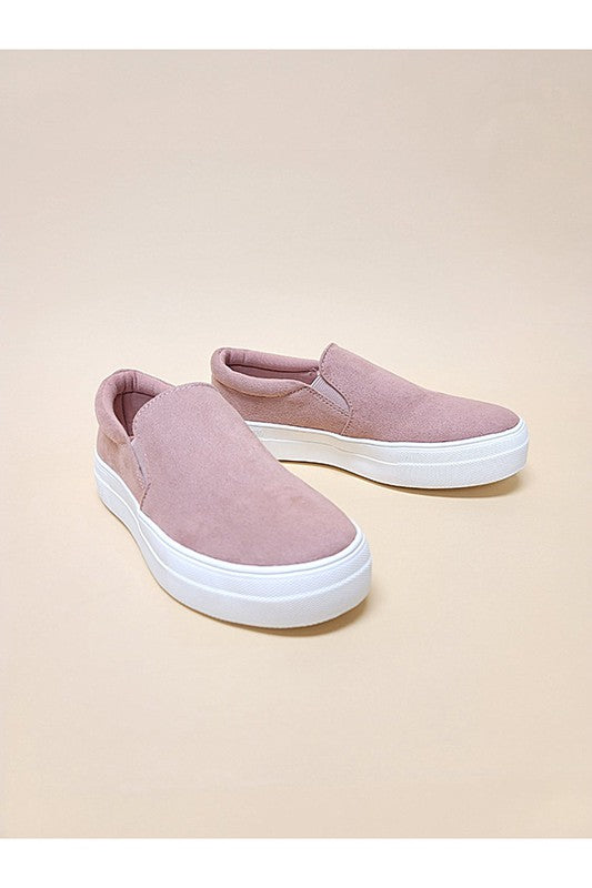 Dark Mauve Casual Slip On Sneakers