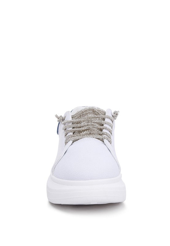 Zapatillas con cordones y diamantes de imitación de Jaxen