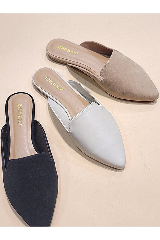 Black CASUAL SLIDE FLATS
