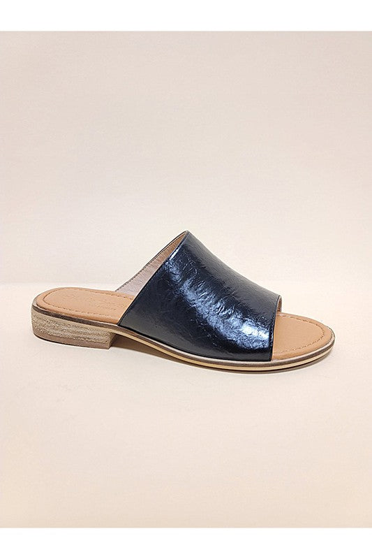 BLACK OPEN TOE CASUAL SANDALS