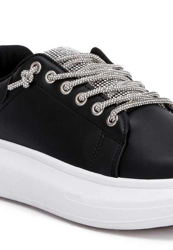 Zapatillas con cordones y diamantes de imitación de Jaxen
