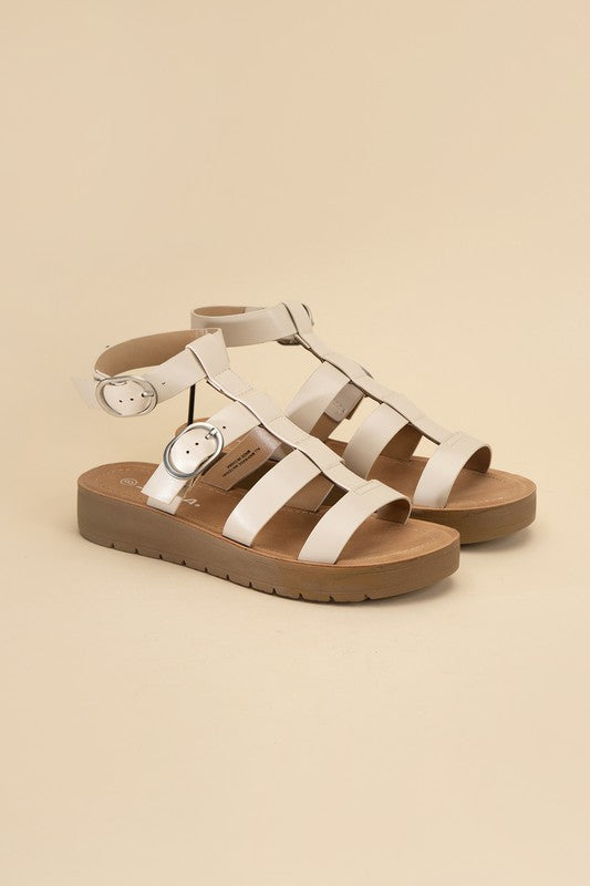 White GLADIATOR SANDALS