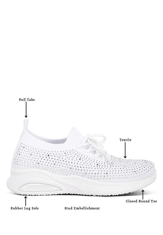 Zapatillas deportivas con cordones y adornos de tachuelas Elizha