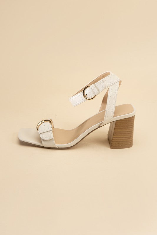Off White BUCKLE SANDAL HEELS