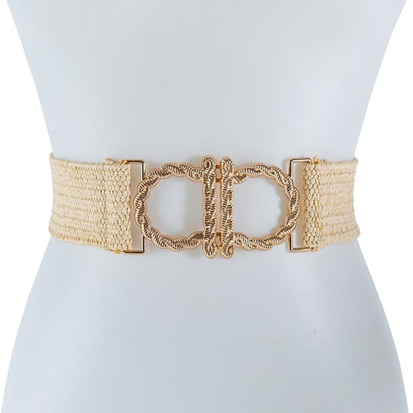Ivory STRAW FASHION ONE SIZE BELT