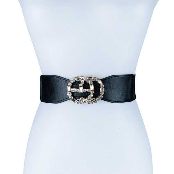 Black BARB RHINESTONE FASHION BELT