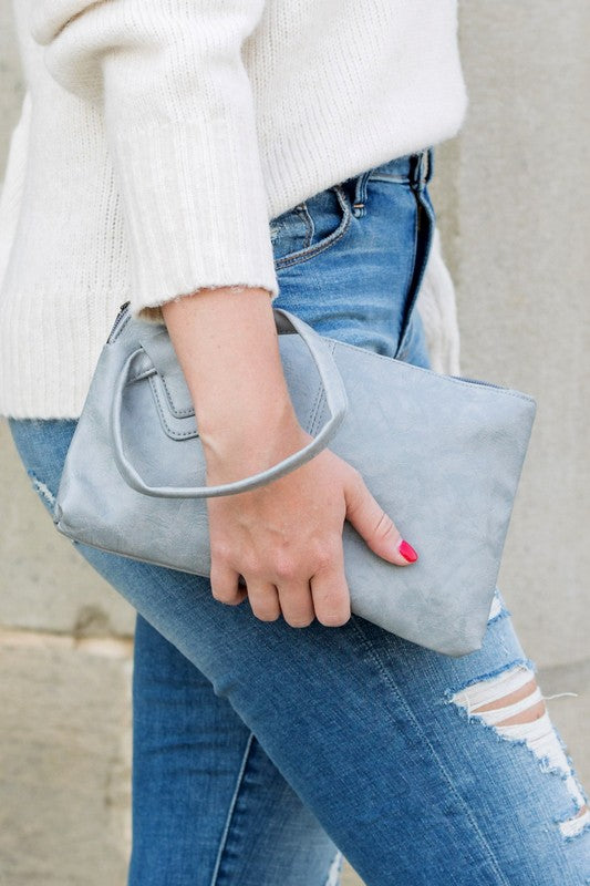 Blue Wristlet Mini Clutch