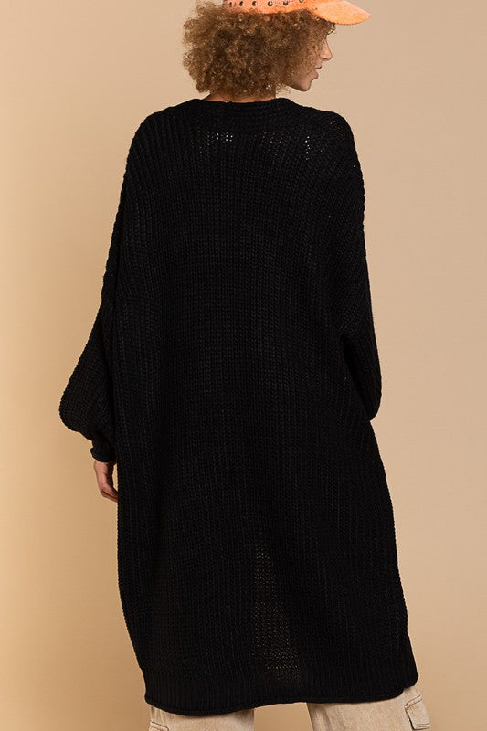 Black Long Maxi Cardigan