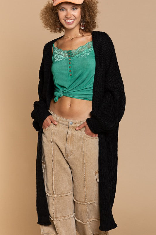 Black Long Maxi Cardigan