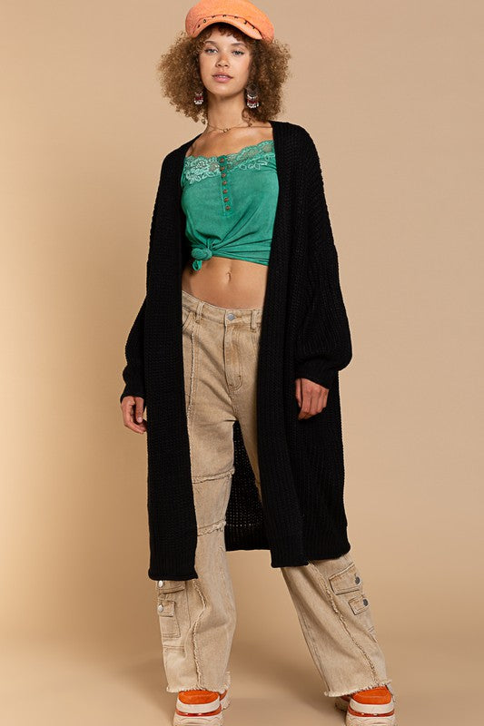 Black Long Maxi Cardigan