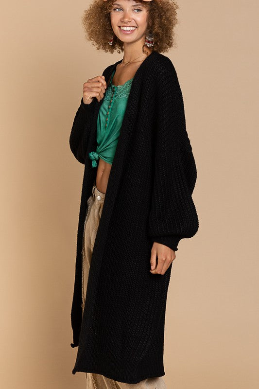 Black Long Maxi Cardigan