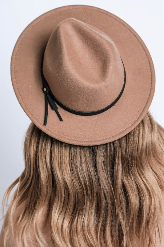 Brown  PLAIN FELT FEDORA