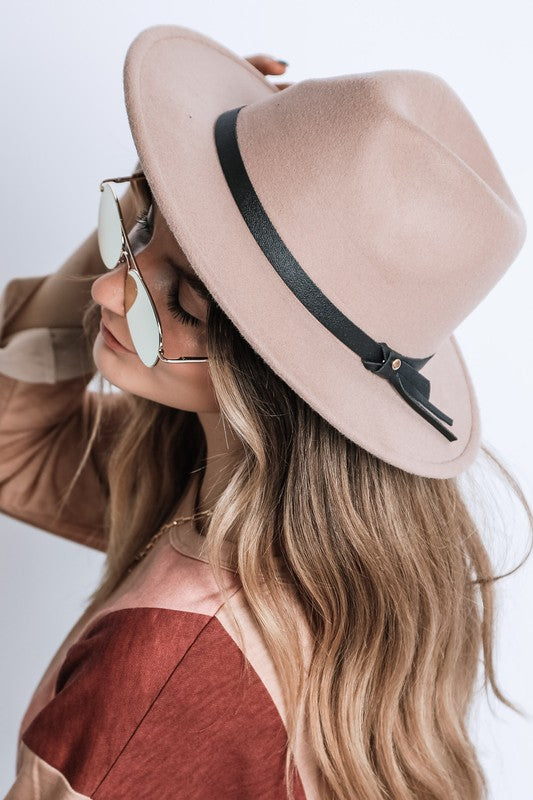 Mauve  PLAIN FELT FEDORA