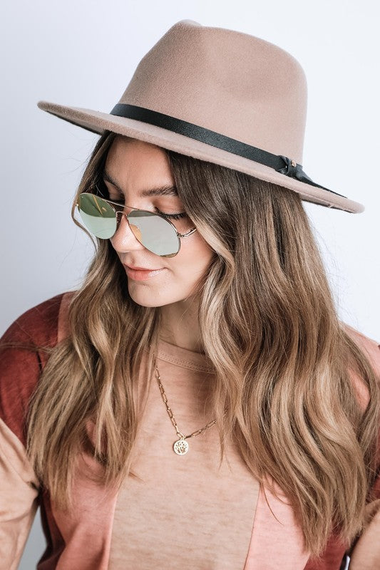 Mauve  PLAIN FELT FEDORA