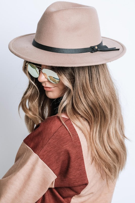 Mauve  PLAIN FELT FEDORA