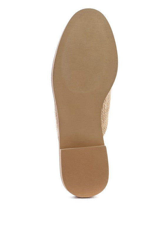Khaki SUEDE CANVAS MULES