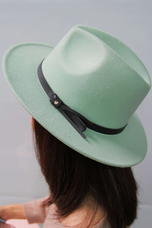 Mint Green  PLAIN FELT FEDORA
