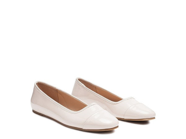 Latte ROUND TOE BALLERINA FLAT SHOES