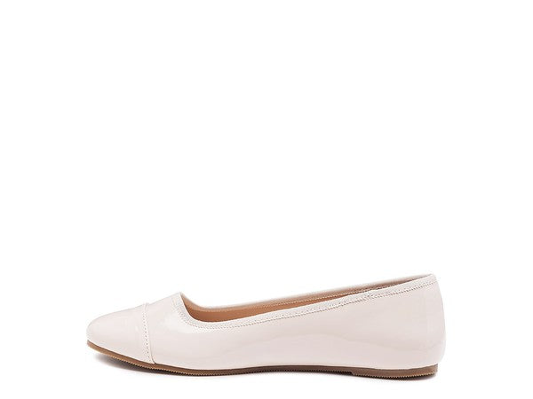 Latte ROUND TOE BALLERINA FLAT SHOES
