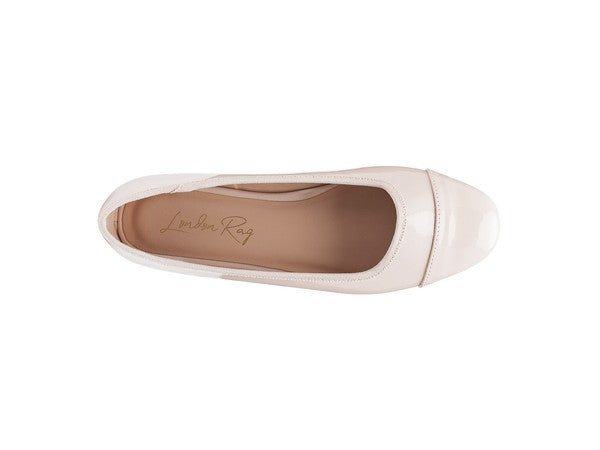 Latte ROUND TOE BALLERINA FLAT SHOES