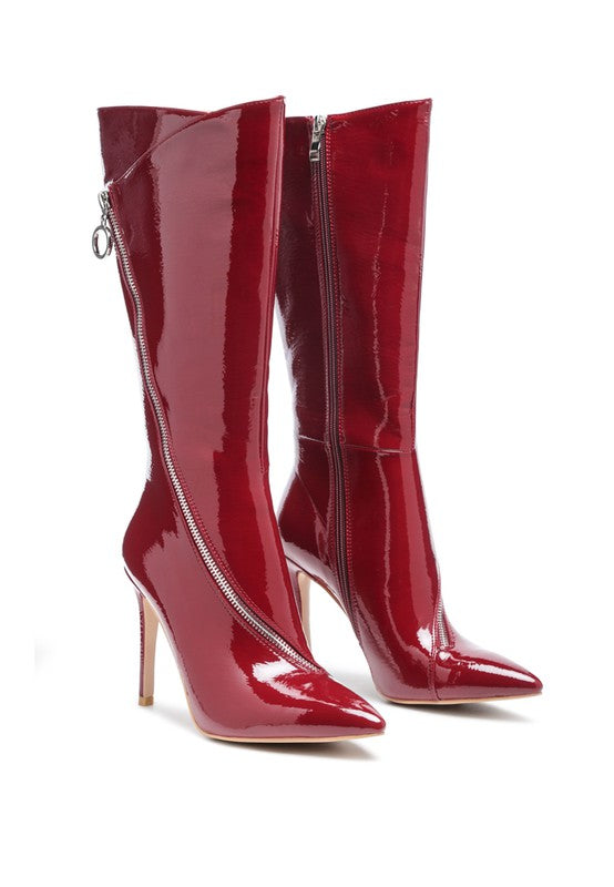 Burgundy  ZIP AROUND CALF BOOT