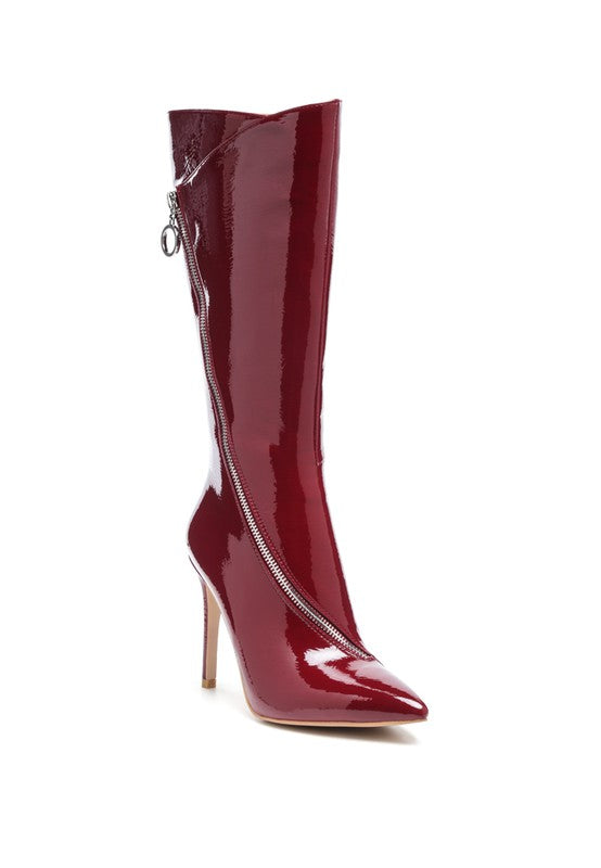 Burgundy  ZIP AROUND CALF BOOT