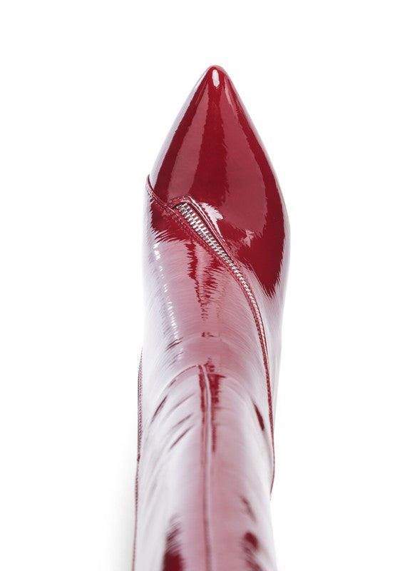 Burgundy  ZIP AROUND CALF BOOT