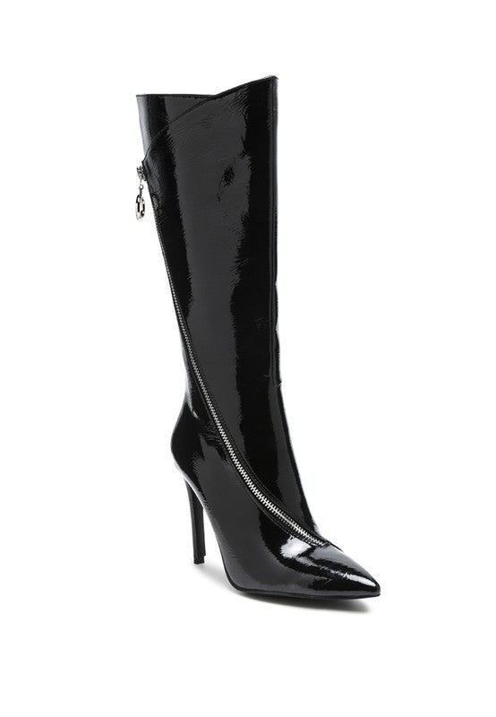 Black  ZIP AROUND CALF BOOT