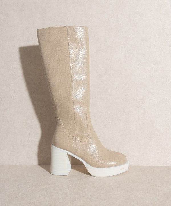 Tan Oasis Society Juniper - Platform Knee-High Boots
