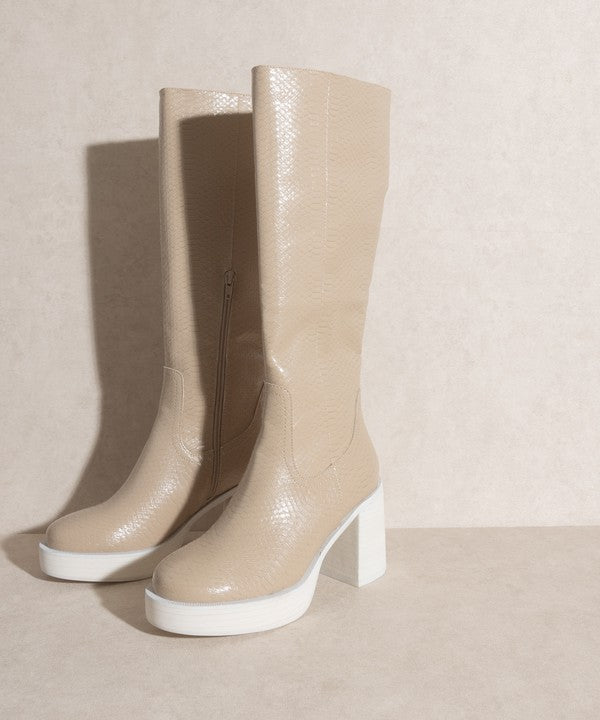 Tan Oasis Society Juniper - Platform Knee-High Boots