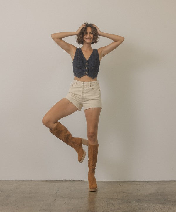 Suede Camel Oasis Society Juniper - Platform Knee-High Boots