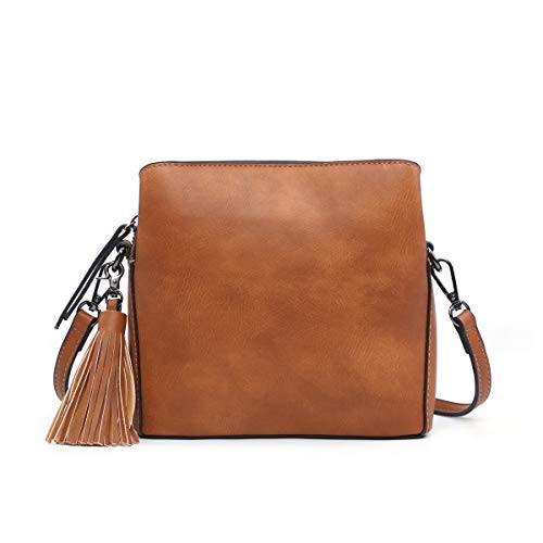Tan  small crossbody bag triple multipockets