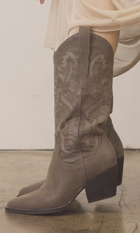 Charcoal Classic Western Boot