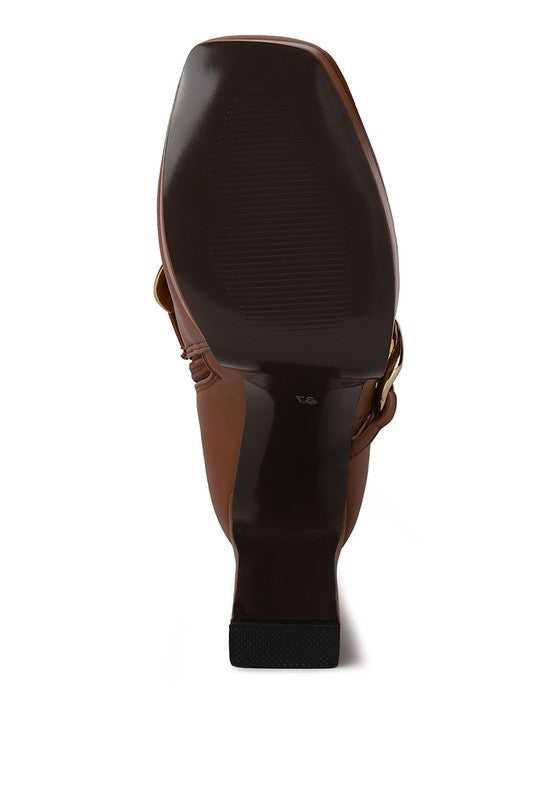 Bottom of the Brown Bambini High Platform Ankle Boots