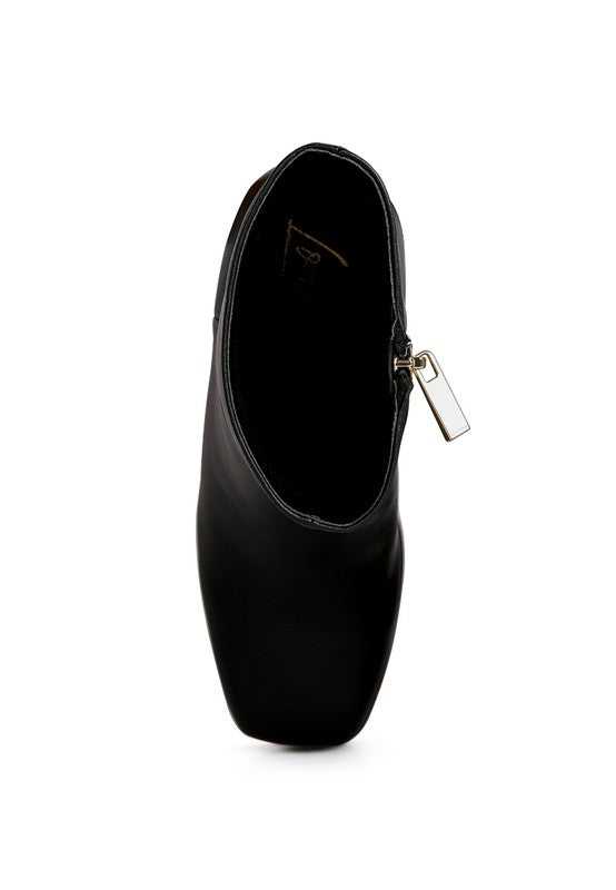 Couts Black High Ankle Heel Boots