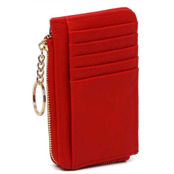 Red Fashion Card Holder Keychain Wallet