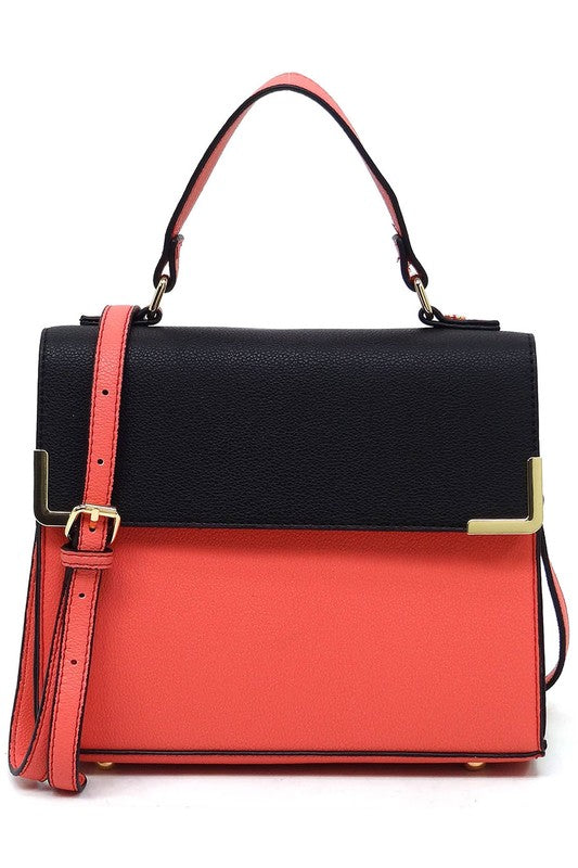 Mimi Colorblock Top Handle Satchel