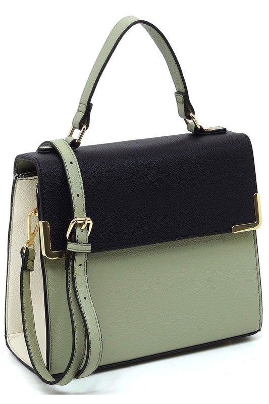 Mimi Colorblock Top Handle Satchel