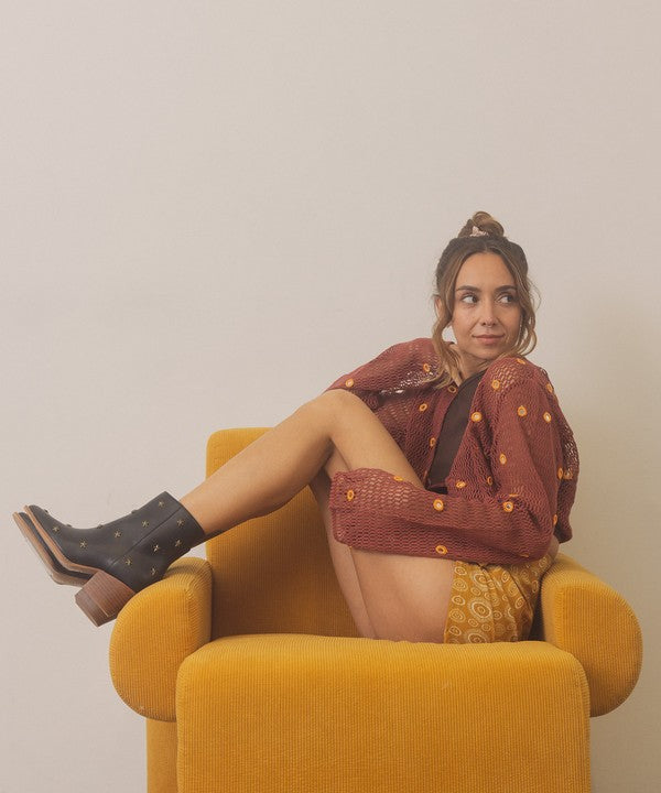 Black Ivanna - Star Studded Western Boots