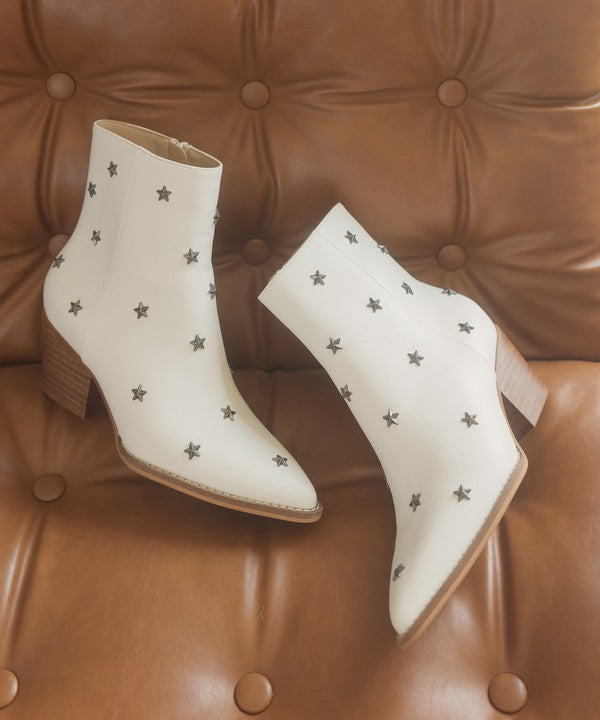 White Ivanna - Star Studded Western Boots