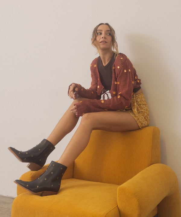 Black Ivanna - Star Studded Western Boots