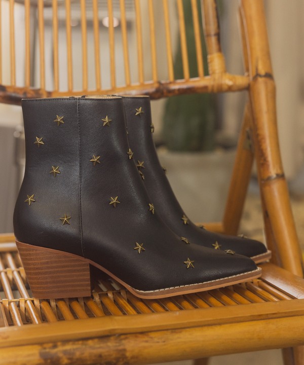 Black Ivanna - Star Studded Western Boots