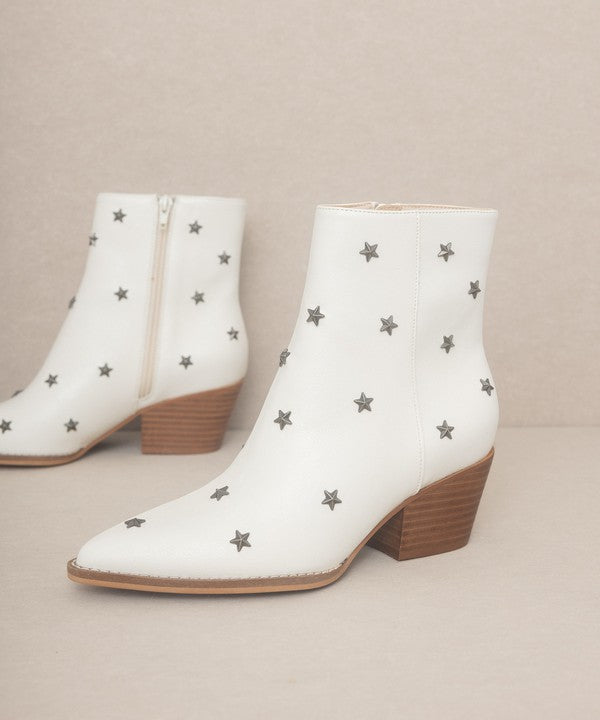 White Ivanna - Star Studded Western Boots