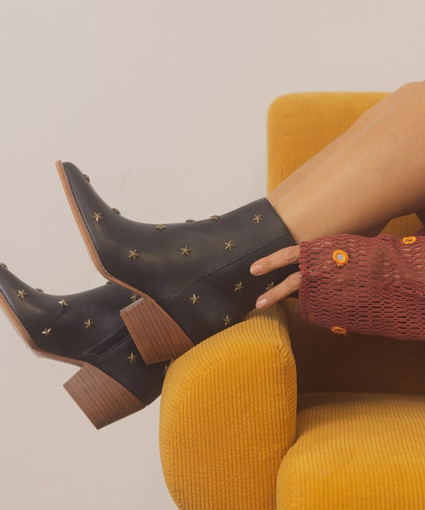 Black Ivanna - Star Studded Western Boots