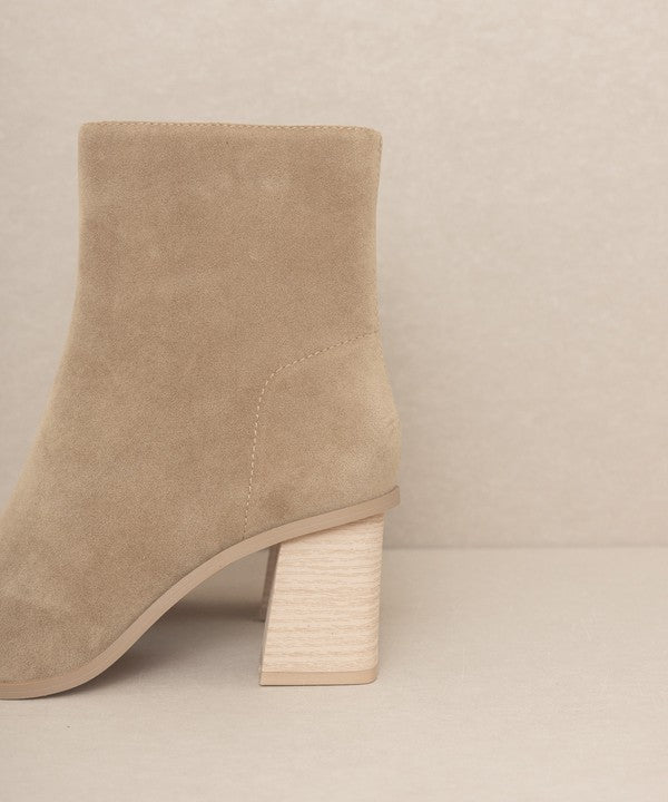Tan Square Toe Ankle Boots