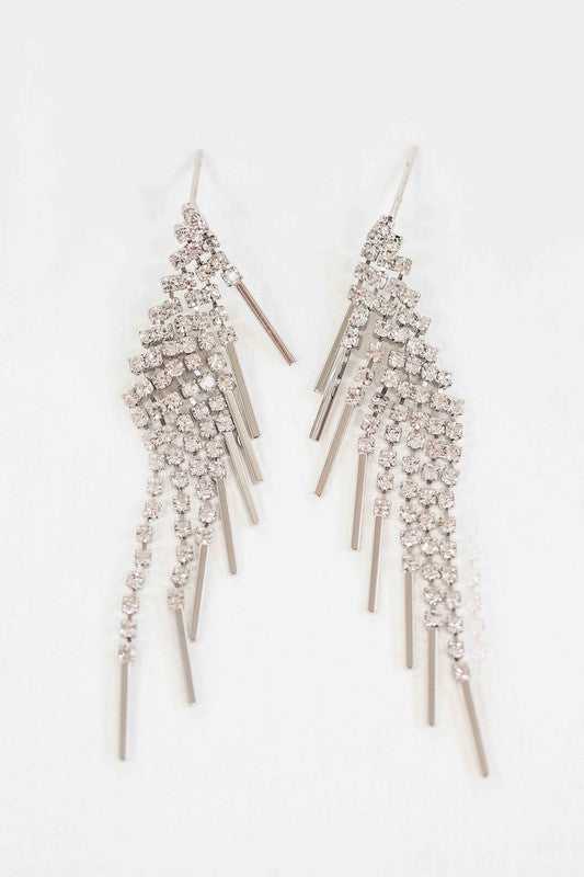 Silver Expression Dangle Earrings