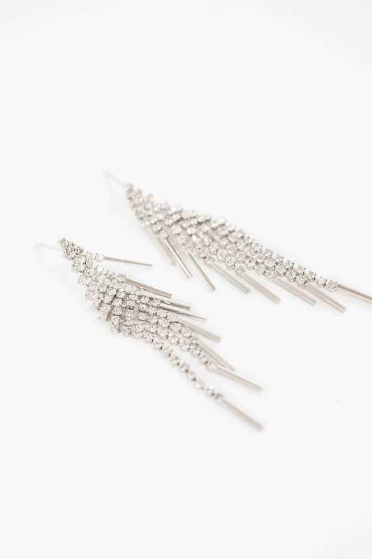 Silver Expression Dangle Earrings