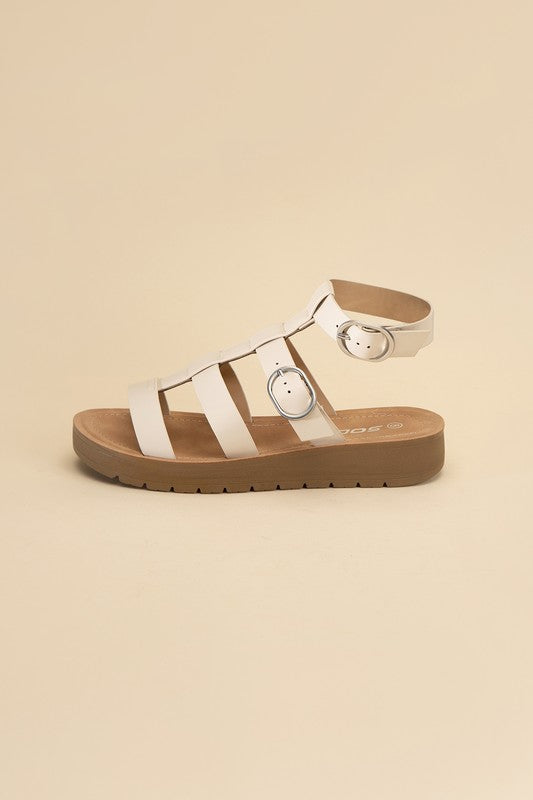 White GLADIATOR SANDALS