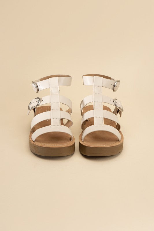 White GLADIATOR SANDALS
