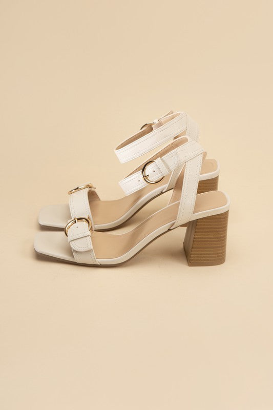 Off White BUCKLE SANDAL HEELS